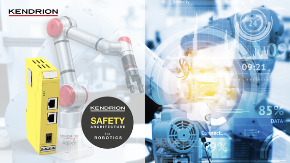 Kendrion Sicherheitsarchitektur für Robotik nach ISO 10218:2025 mit funktionaler Sicherheit bis SIL3/PLe.